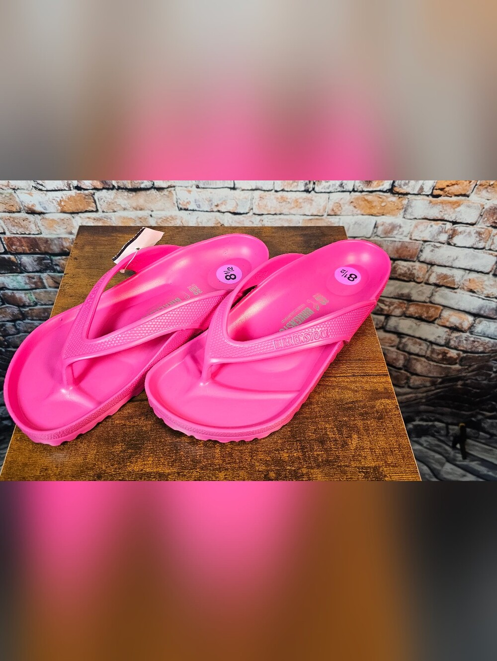 Birkenstock Honolulu EVA Flip Flops Hot Pink Sandals Women's EU 39 US 8-8.5 NWT